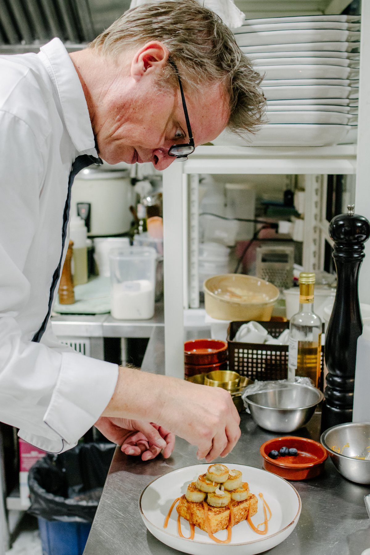 Chef preparing French cuisine